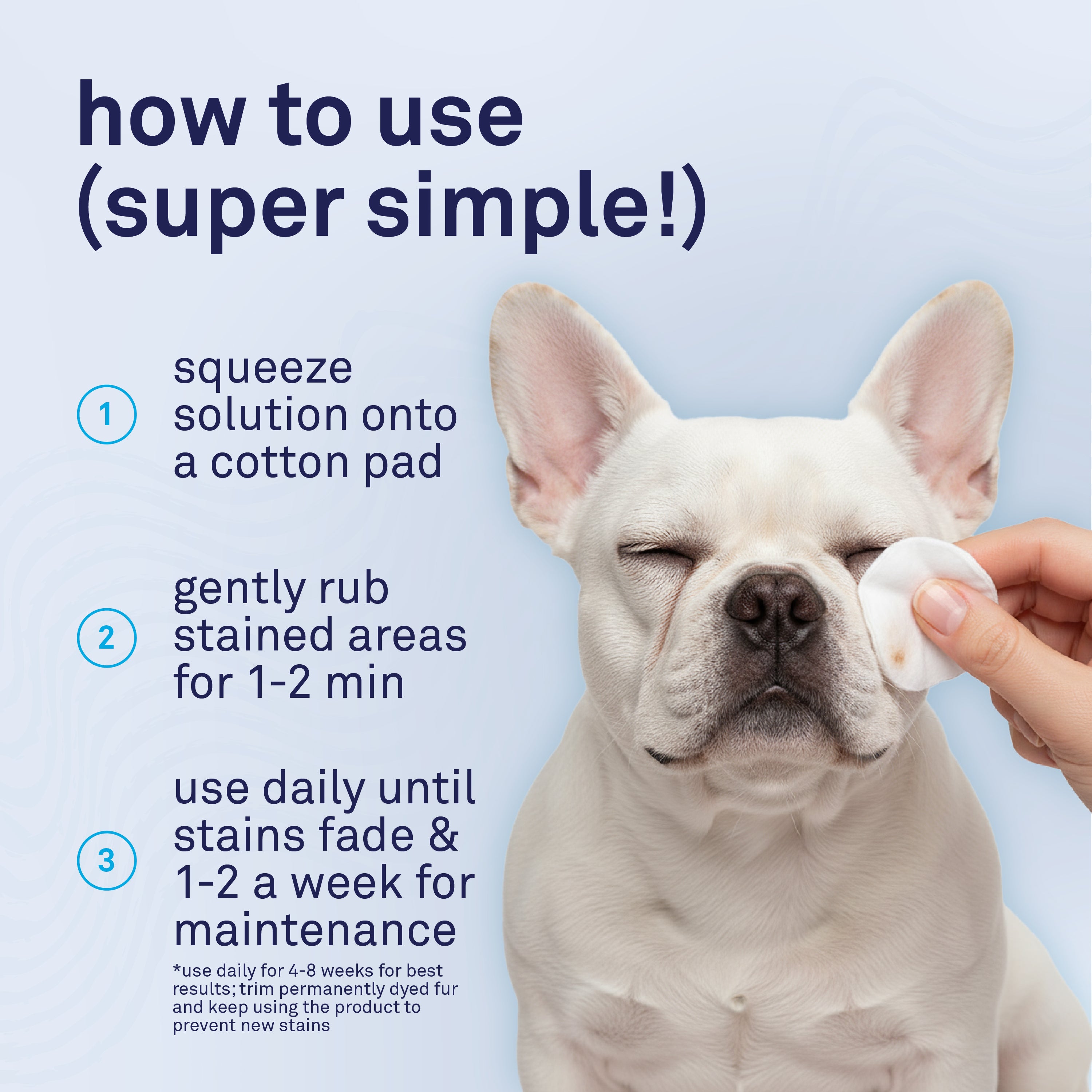 Petpost Tear Stain Remover Solution for Dogs - 8 oz Bottle - Gentle Coconut Oil Eye Cleanser for White Fur Breeds - Chemical & Bleach Free