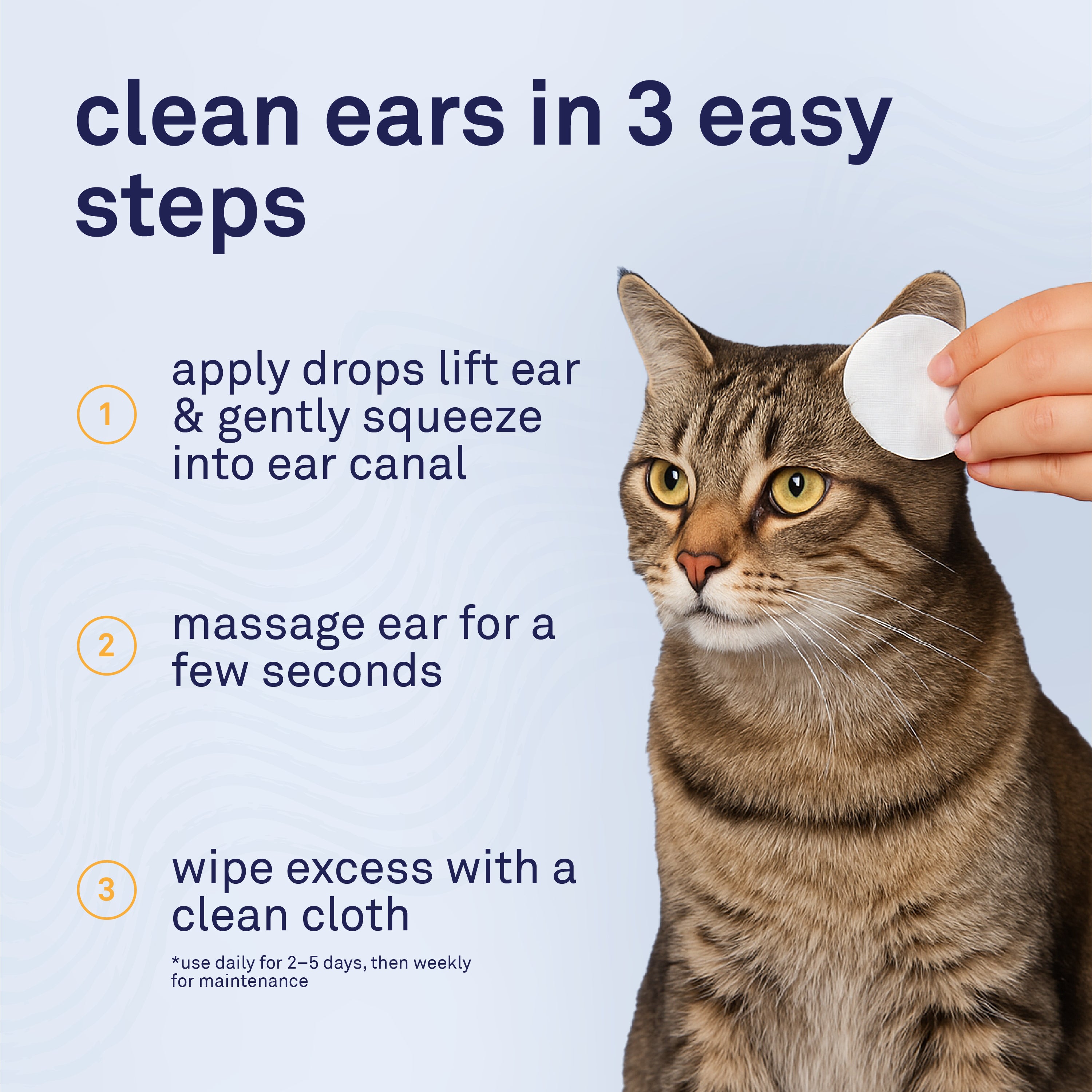 Petpost Cat Ear Cleaner - Natural Coconut Oil & Aloe Drops - Alcohol-Free, Non-Stinging Solution for Wax, Dirt & Odor - Helps Prevent Ear Mites - 8 oz