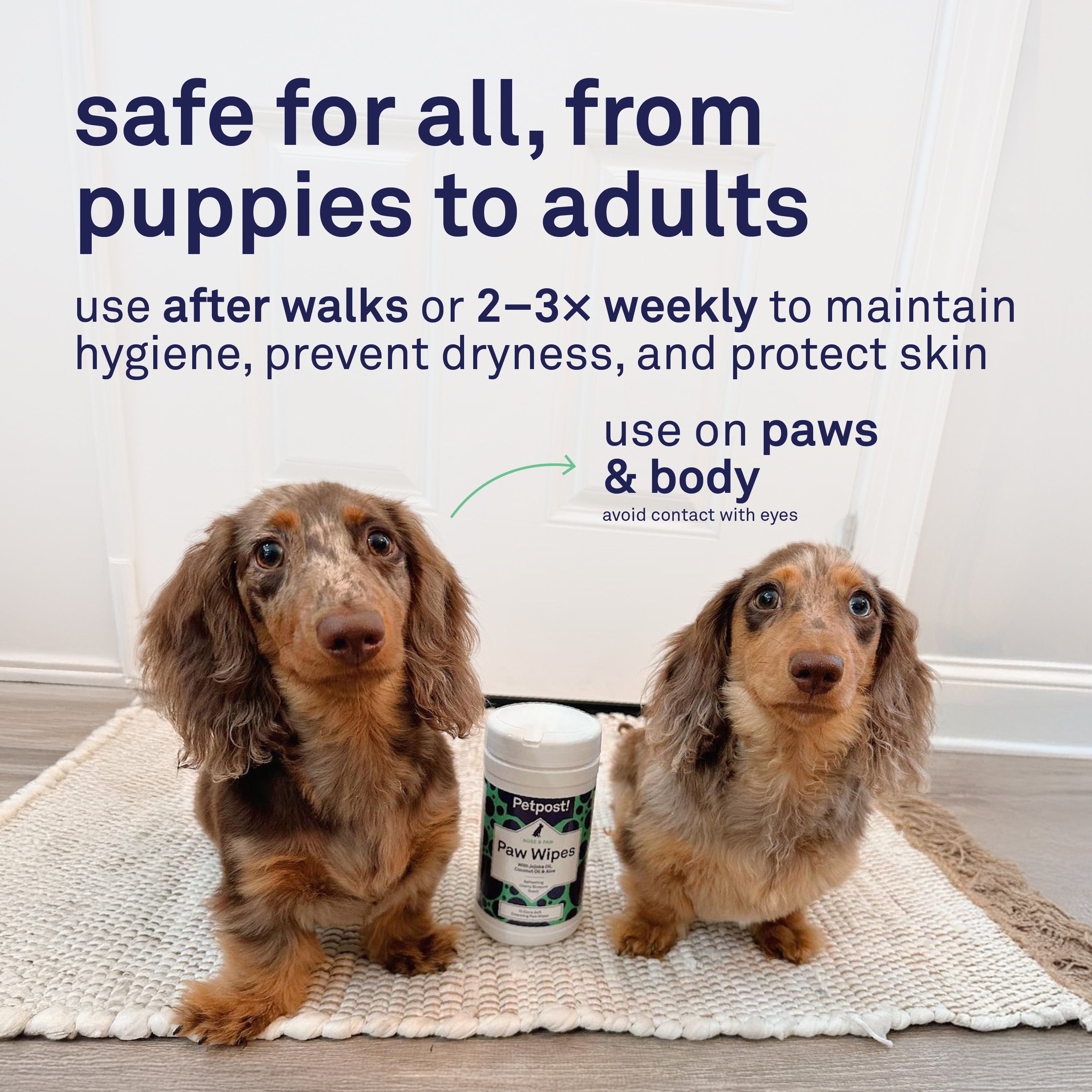 Petpost Large Paw Wipes for Dogs - 70 Count Cotton Pads with Coconut Oil, Jojoba Oil & Aloe - Cherry Blossom Scent - Soothes Dry, Cracked, Itchy Paws
