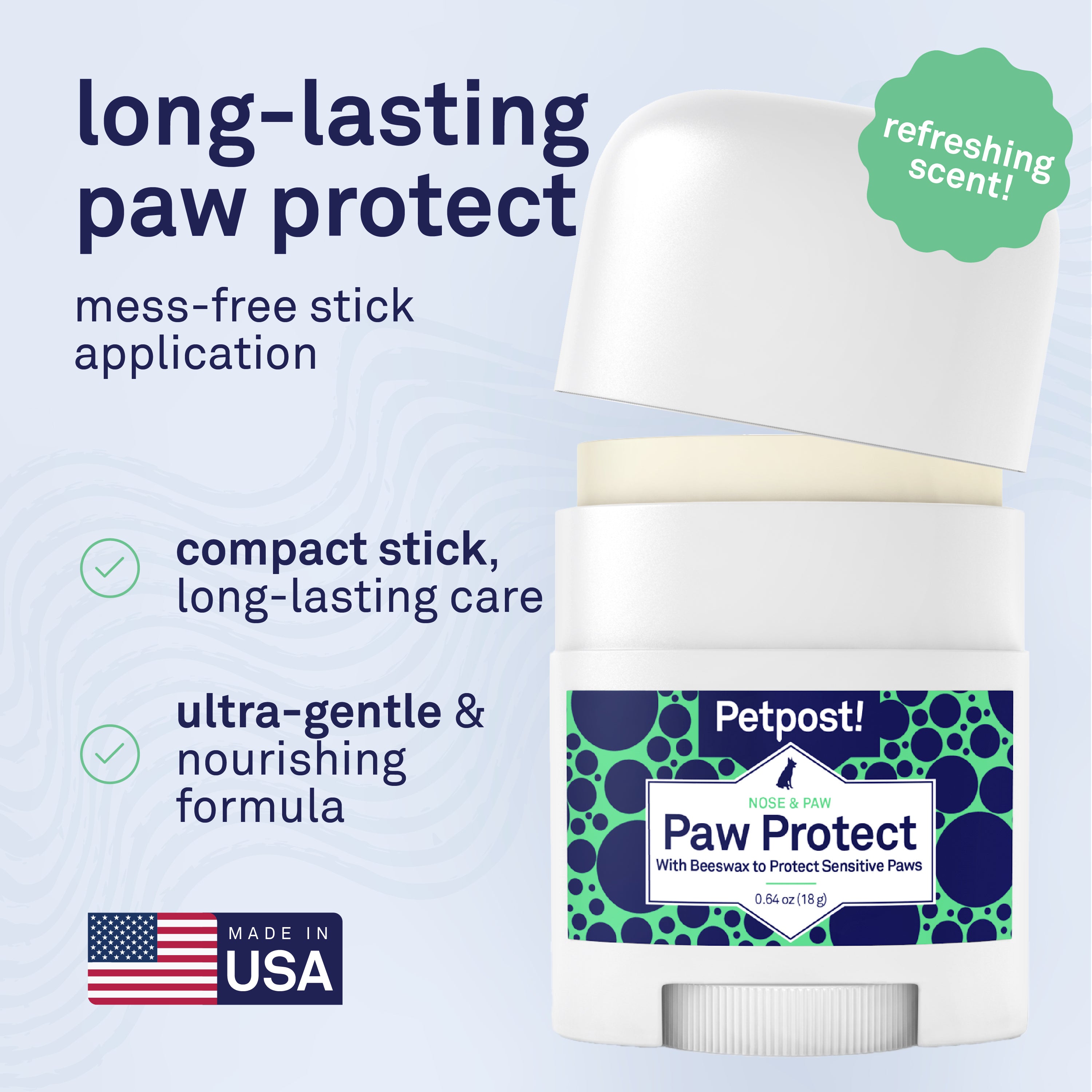 Petpost Paw Protection Wax for Dogs - Organic Sunflower Oil & Beeswax Balm - Protects Paws from Hot Pavement, Ice, Salt & Snow - Natural Alternative to Booties