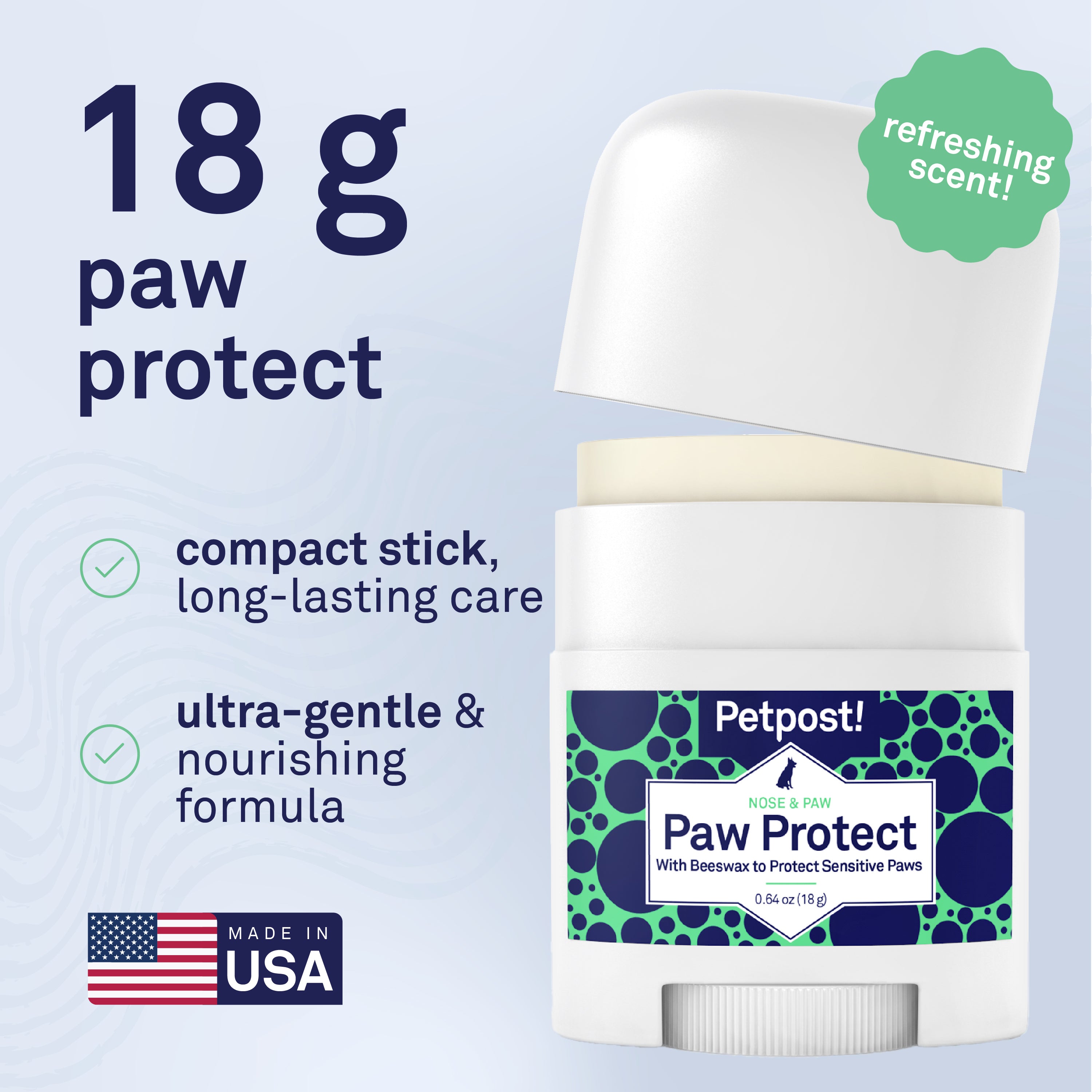 Petpost Paw Protection Wax for Dogs - Organic Sunflower Oil & Beeswax Balm - Protects Paws from Hot Pavement, Ice, Salt & Snow - Natural Alternative to Booties