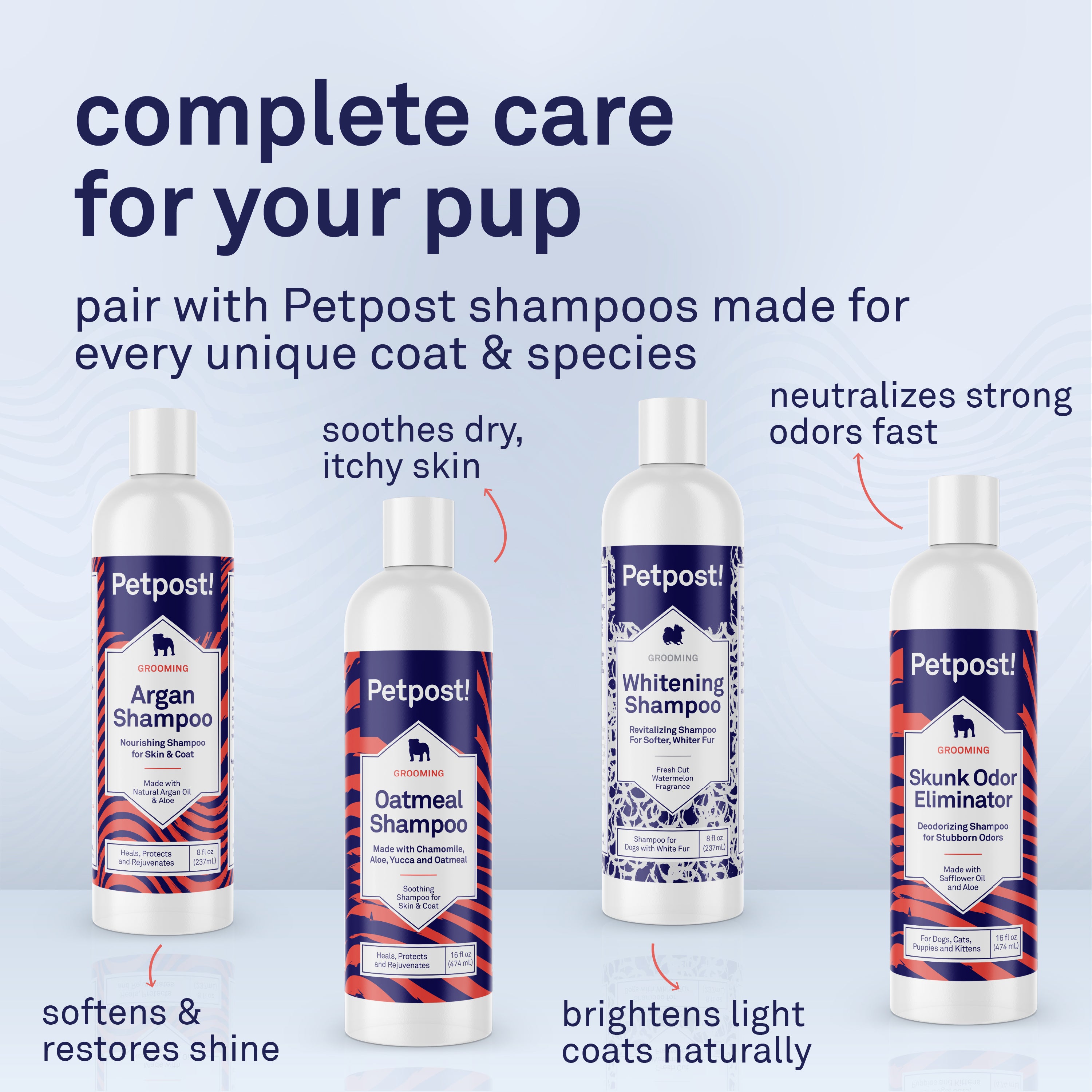 Petpost Skunk Odor Shampoo for Dogs & Cats - Natural Deodorizing Formula with Safflower Oil - Removes Skunk Spray, Eliminates Strong Odors - Gentle on Skin