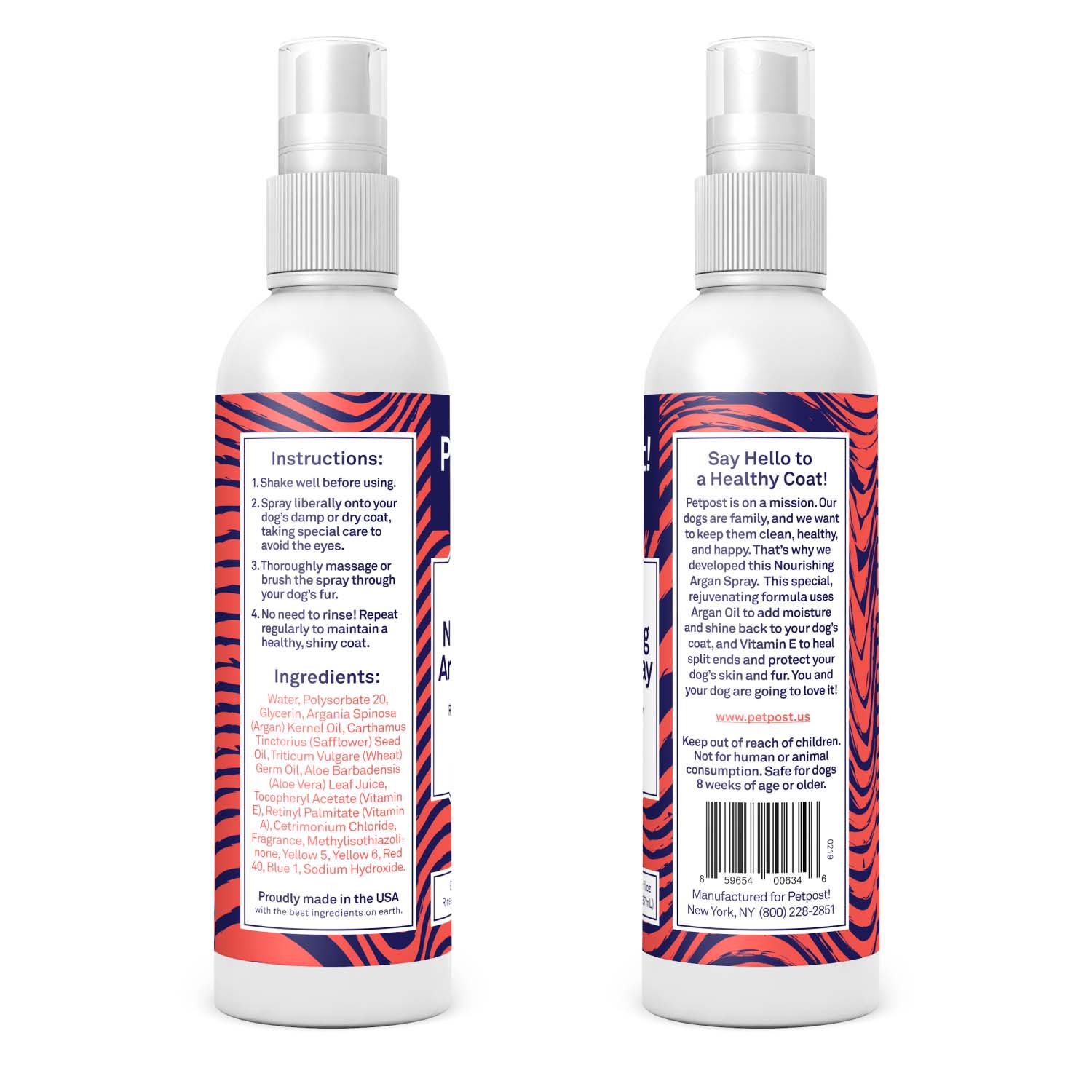 Argan Spray by Petpost for grooming dogs