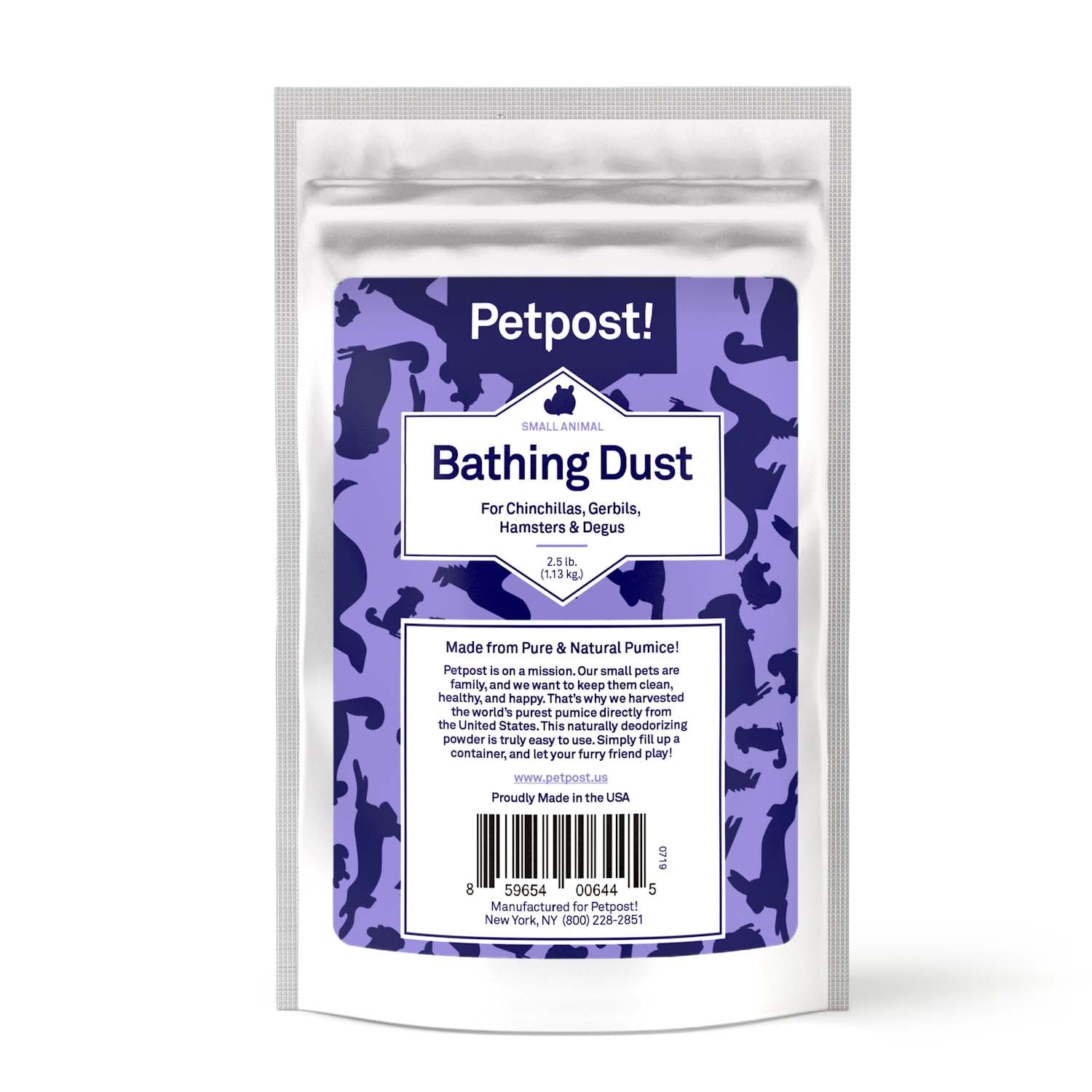 Small Animal Bath Dust by Petpost™ for grooming dogs