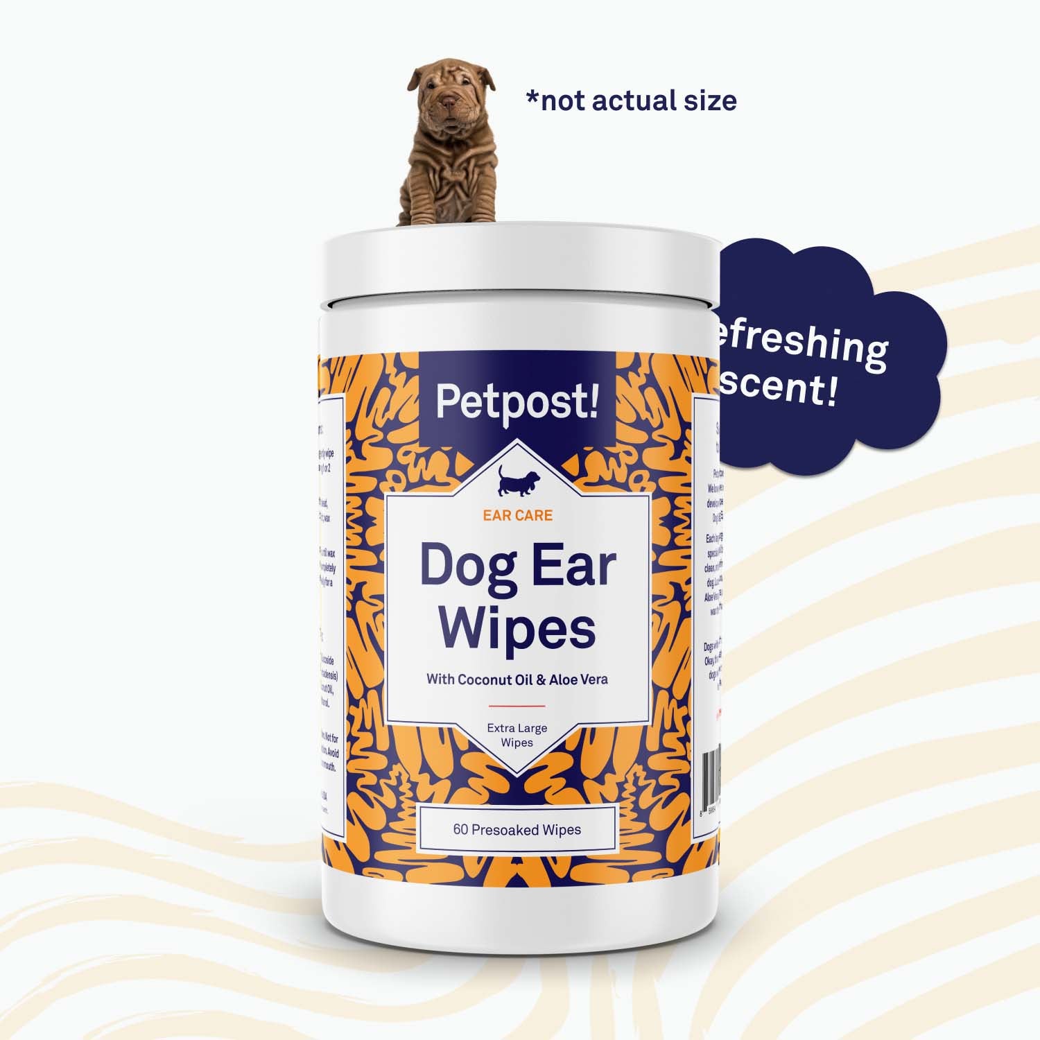 Dog Ear Wipes - Large by Petpost for grooming dogs