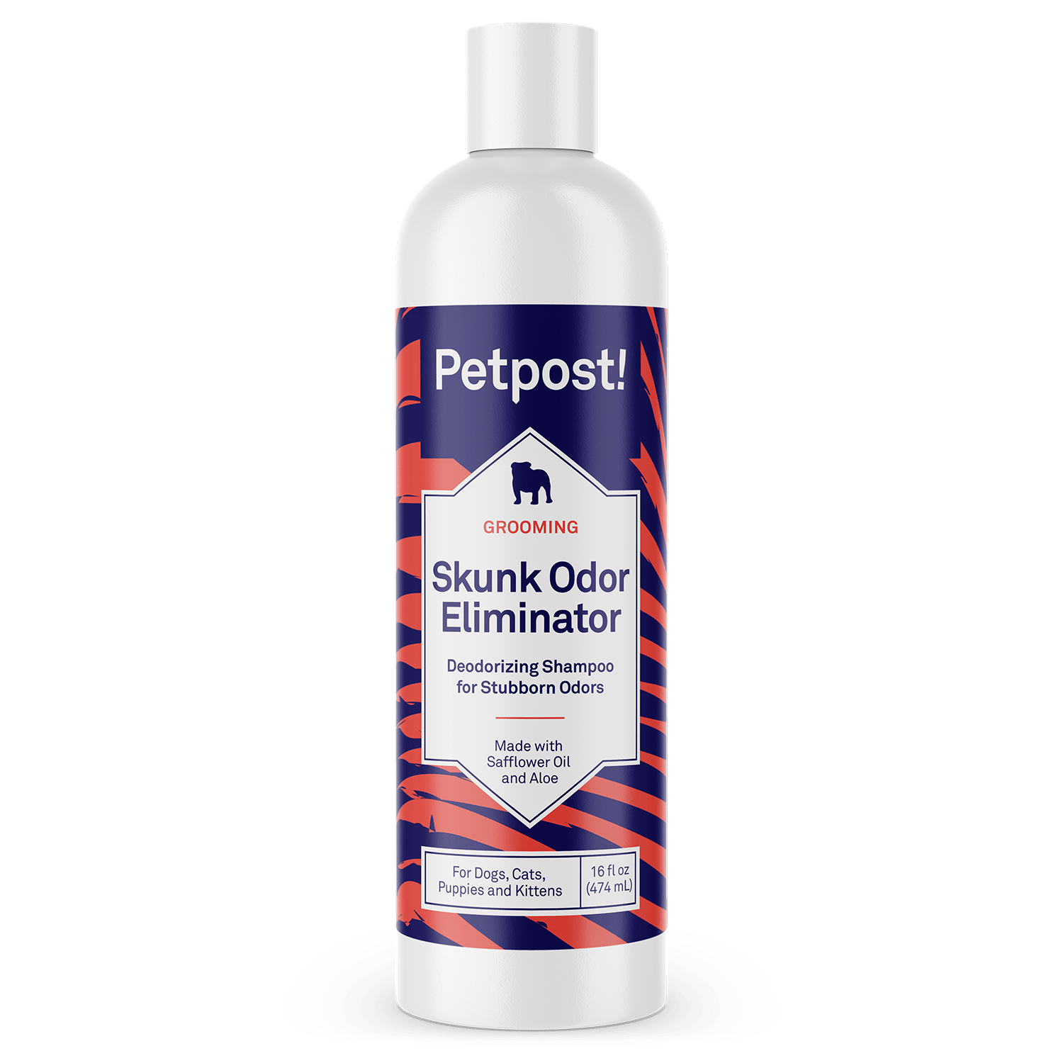 Skunk Odor Eliminator Shampoo by Petpost for grooming dogs