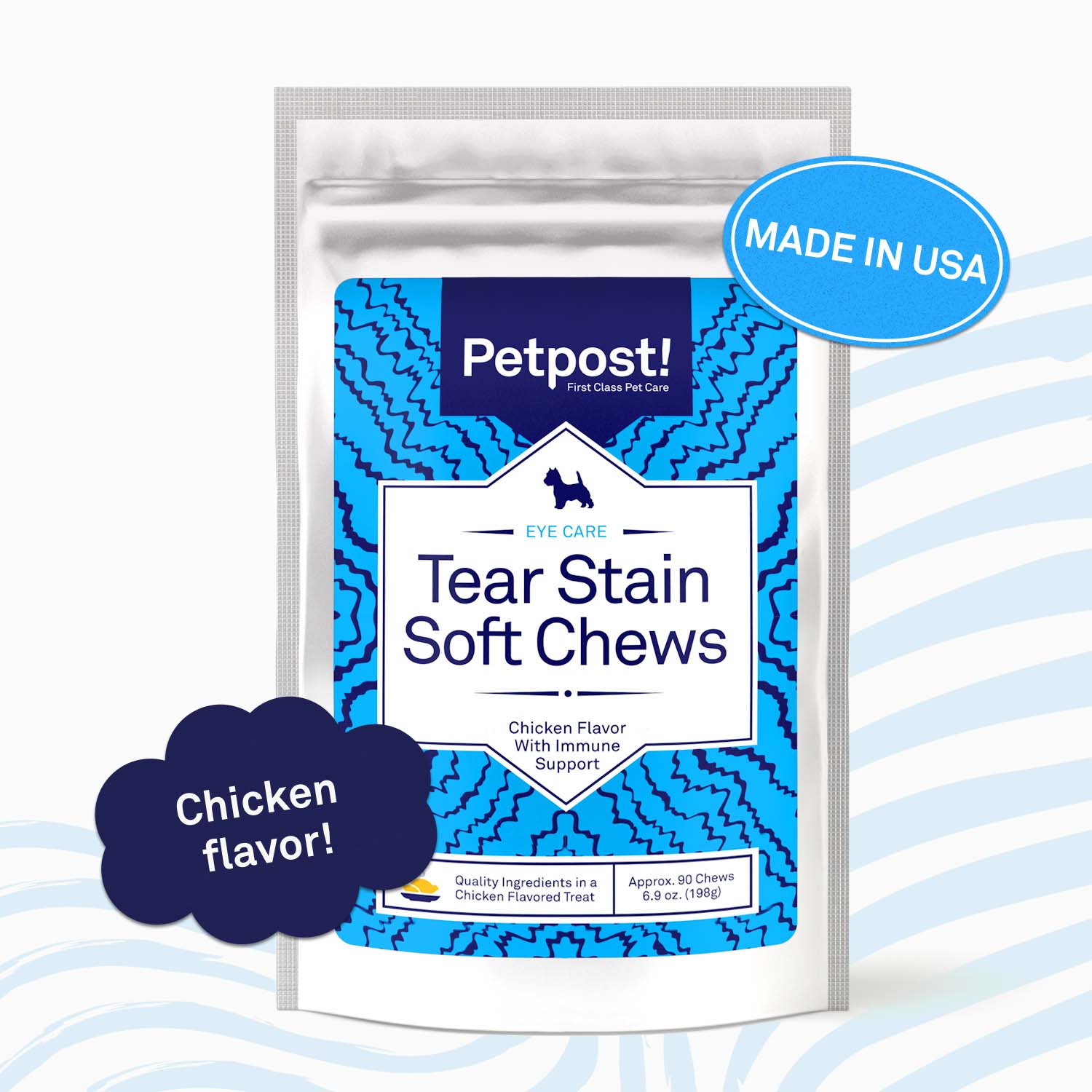 Tear Stain Soft Chews by Petpost for grooming dogs