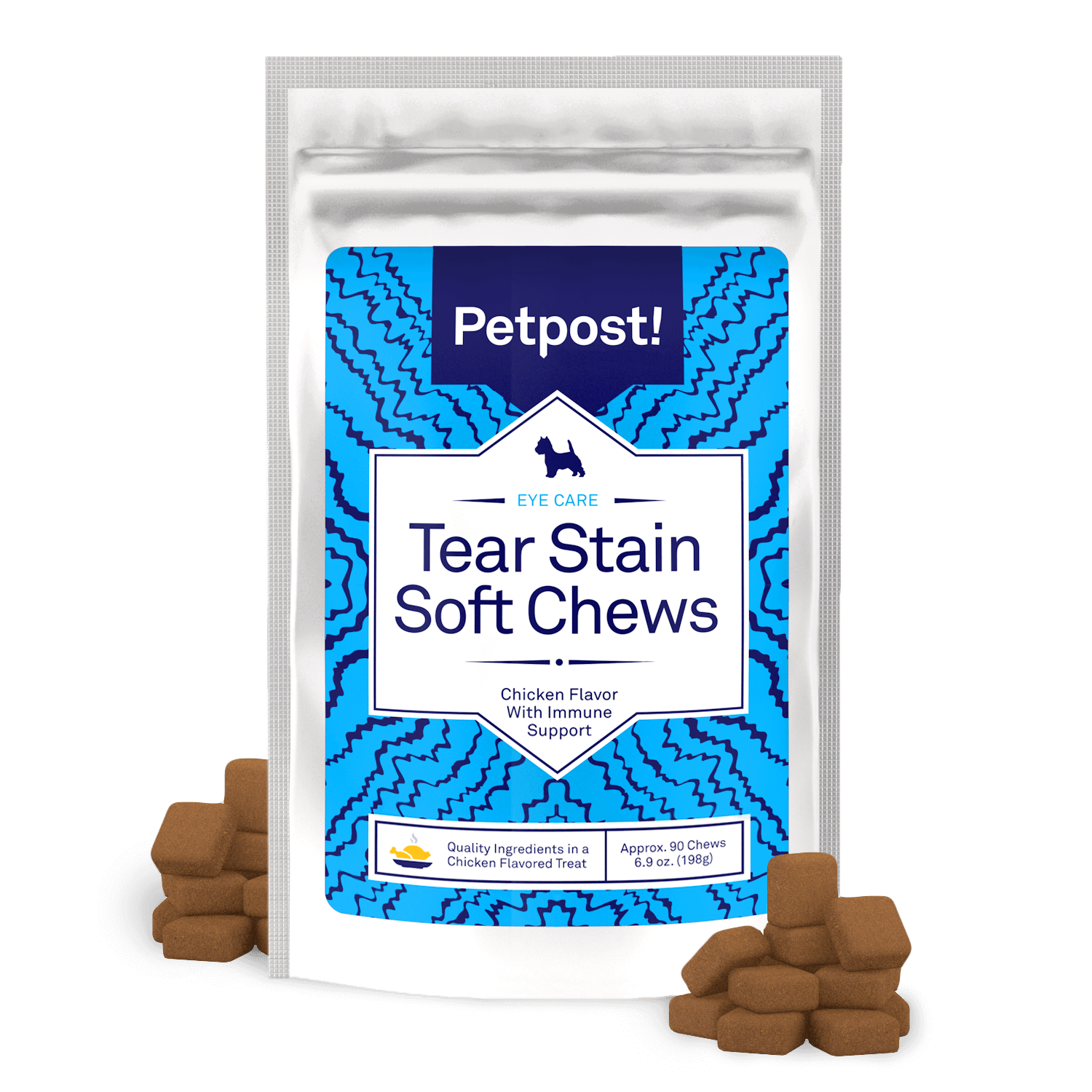 Tear Stain Soft Chews by Petpost for grooming dogs