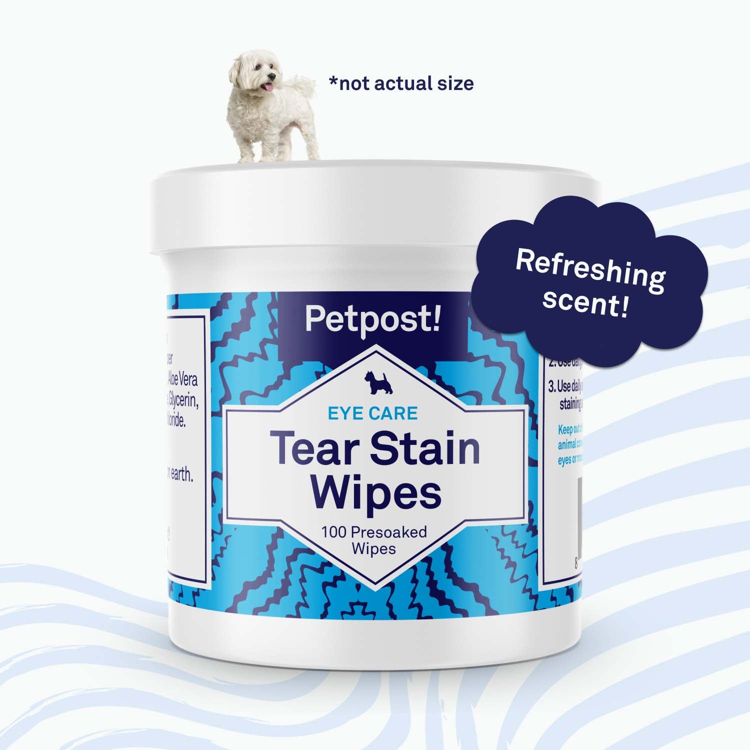 Tear Stain Wipes by Petpost for grooming dogs