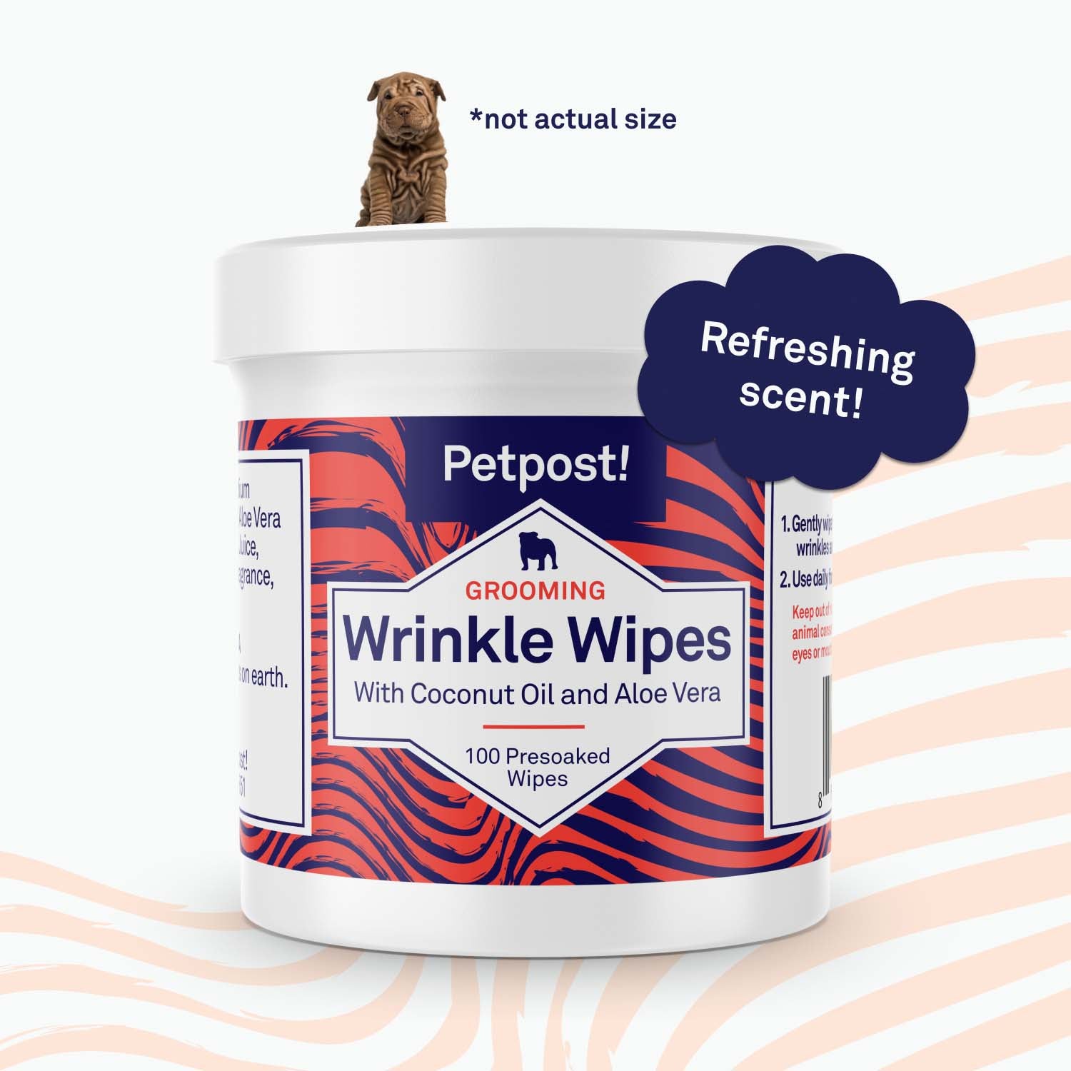 Wrinkle Wipes by Petpost for grooming dogs